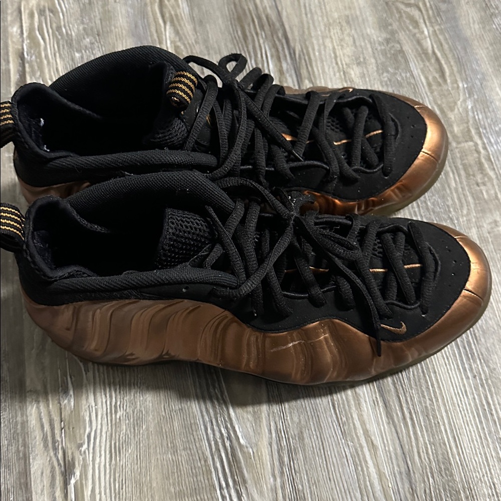 Nike Black and Bronze FoamPosite Athletic Shoes